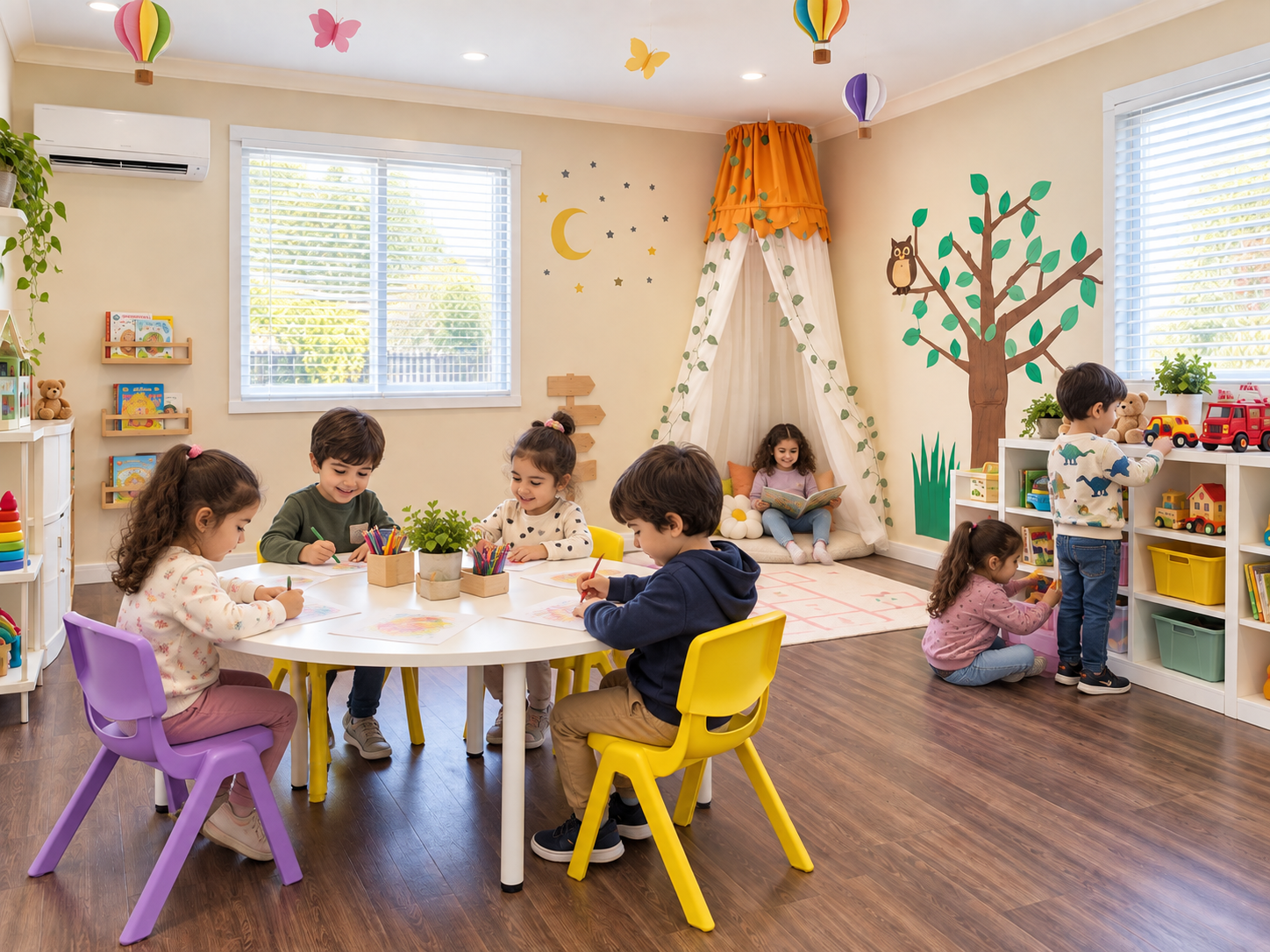 İlk Adım Anaokulu Aydınlık ve Renkli Sınıfı